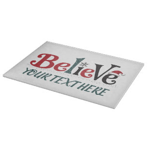Glauben Sie an personalisierte Weihnachtsfeier Fam Schneidebrett