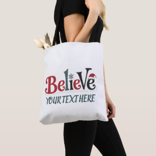 Glauben Sie an personalisierte Weihnachtsfeier Fam Tasche