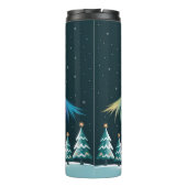 Glauben Sie an Santa und Pine Trees Thermosbecher (Rückseite)