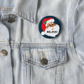 Glauben Sie an schwarzen Weihnachtsmann? Button (Beispiel)