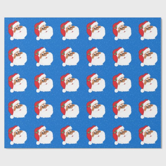 Glauben Sie an schwarzen Weihnachtsmann? Geschenkpapier (Flach)