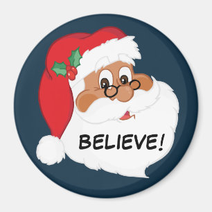 Glauben Sie an schwarzen Weihnachtsmann? Magnet