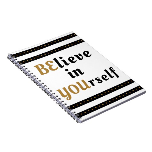 Glauben Sie an selbst inspirierend Zitat Notizblock (Rechte Seite)