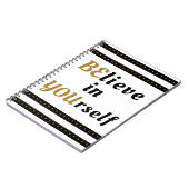 Glauben Sie an selbst inspirierend Zitat Notizblock (Linke Seite)