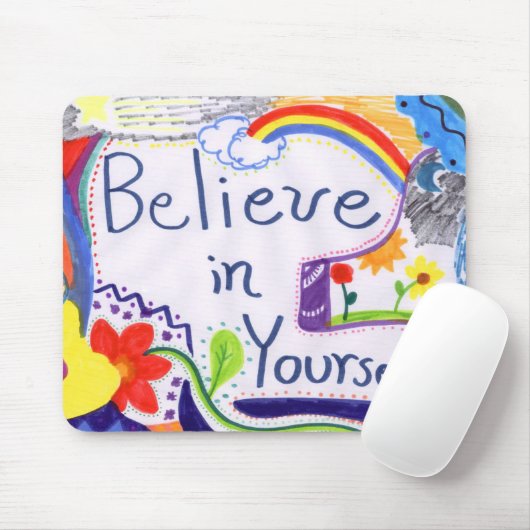 Glauben Sie an selbst motivierend Mousepad (Mit Mouse)