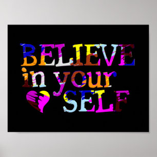 Glauben Sie an selbst Portfolio Poster