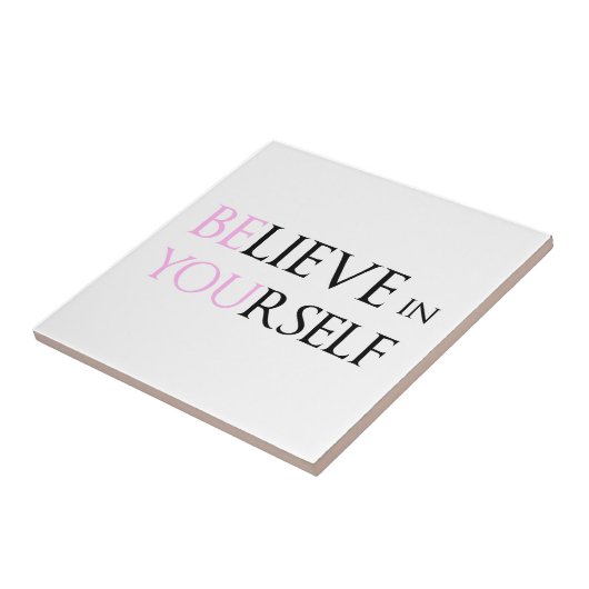 Glauben Sie an selbst - sind Sie Motivationszitat Fliese (Seite)