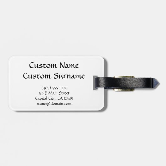 Glauben Sie an selbst - sind Sie Motivationszitat Gepäckanhänger (Rückseite horizontal)