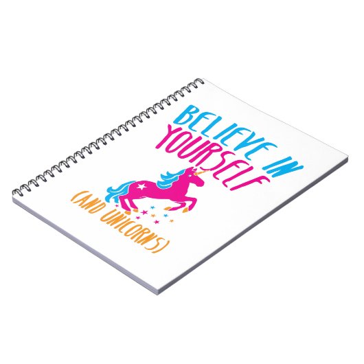 Glauben Sie an selbst (und Einhörner) Notizblock (Linke Seite)