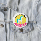 "Glauben Sie an selbst" Unicorn-Abzeichen Button (Beispiel)