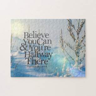 Glauben Sie an selbst Winter-Schnee-motivierend Puzzle