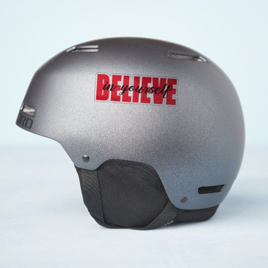 Glauben Sie an sich Aufkleber (Helmseite)