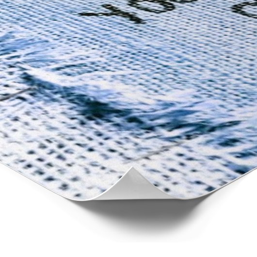 Glauben Sie an sich Blue Denim Motivierend Poster (Ecke)