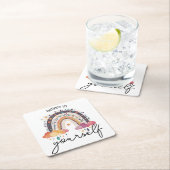 Glauben Sie an sich ein positives Affirmation-Gesc Rechteckiger Pappuntersetzer (Vor Ort)