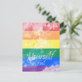 Glauben Sie an sich | LGBTQ Postkarte (Stehend Vorderseite)