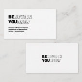 Glauben Sie an sich Motivierend Notecard Mitteilungskarte (Vorne/Hinten)