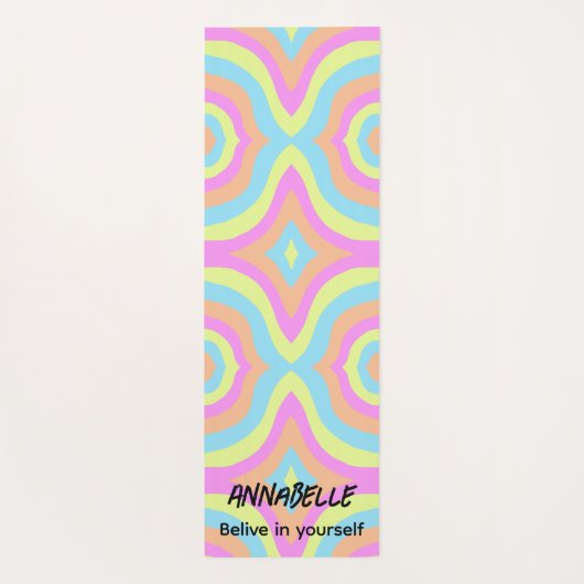 Glauben Sie an sich Retro Stilvoll Yogamatte (Rückseite)