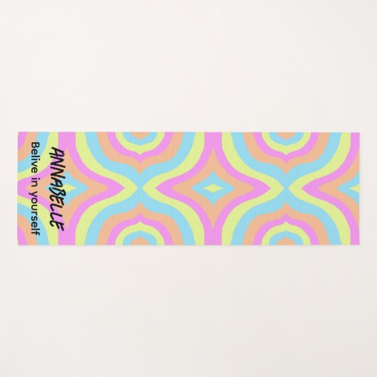 Glauben Sie an sich Retro Stilvoll Yogamatte (Vorderseite (Horizontal))