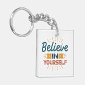 Glauben Sie an sich Schlüsselanhänger (Vorderseite links)