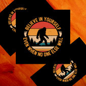 Glauben Sie an sich selbst Bigfoot Black Badhandtuch Set