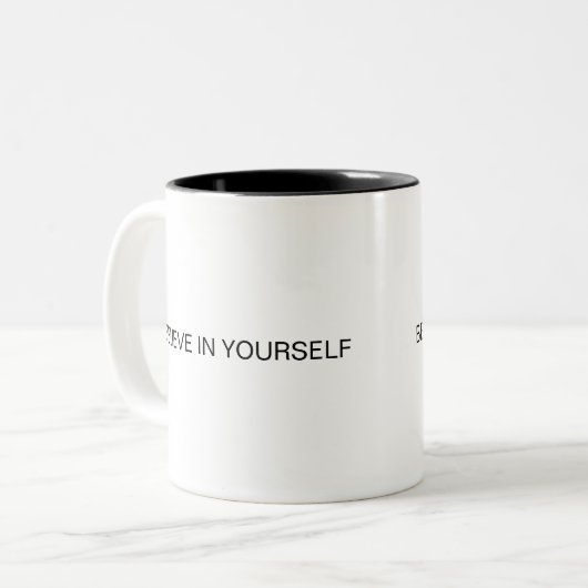 Glauben Sie an sich selbst Coffee Tasse (Vorderseite Links)