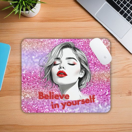 Glauben Sie an sich selbst Inspiration Mousepad