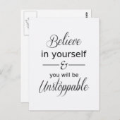 Glauben Sie an sich selbst Inspiration Zitat Postk Postkarte (Vorne/Hinten)