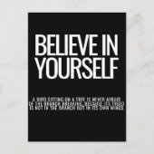 Glauben Sie an sich selbst - inspirierende Zitatpo Postkarte (Vorderseite)