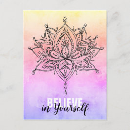 Glauben Sie an sich selbst Lotus Mandala Postkarte