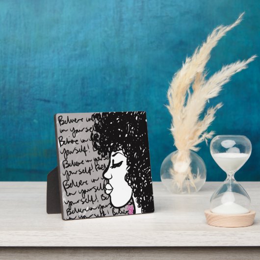 Glauben Sie an sich selbst mit Easel Plaque Fotoplatte (InSitu)