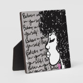 Glauben Sie an sich selbst mit Easel Plaque Fotoplatte (Vorderseite)