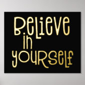 Glauben Sie an sich selbst motovational Black Luxu Foliendrucke (Vorderseite)