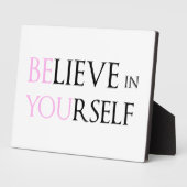 Glauben Sie an sich selbst - seien Sie Motivation  Fotoplatte (Seite)