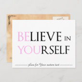 Glauben Sie an sich selbst - seien Sie Motivation  Postkarte (Vorne/Hinten)