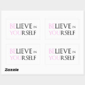 Glauben Sie an sich selbst - seien Sie Motivation  Rechteckiger Aufkleber (Blatt)