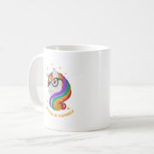 Glauben Sie an sich selbst Unicorn Kaffeetasse (Vorderseite Links)