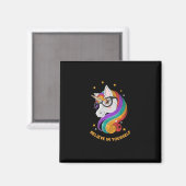 Glauben Sie an sich selbst Unicorn Magnet (Vorderseite/Rückseite)