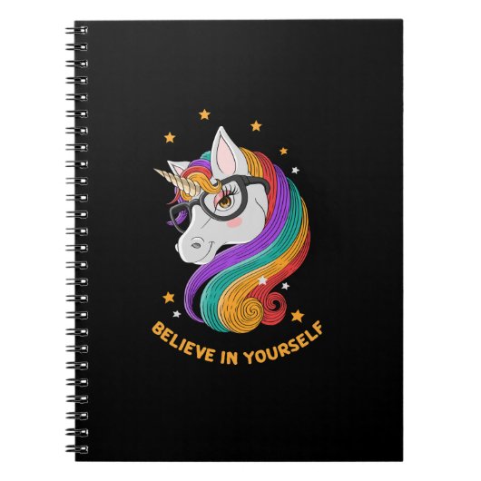 Glauben Sie an sich selbst Unicorn Notizblock (Vorderseite)