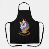 Glauben Sie an sich selbst Unicorn Schürze (Vorderseite)
