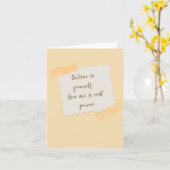 Glauben Sie an sich: Sie sind ein echter Mensch Karte (Gelbe Blume)