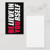 Glauben Sie an sich Visitenkarte (Vorne/Hinten)