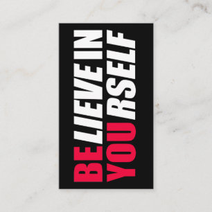 Glauben Sie an sich Visitenkarte