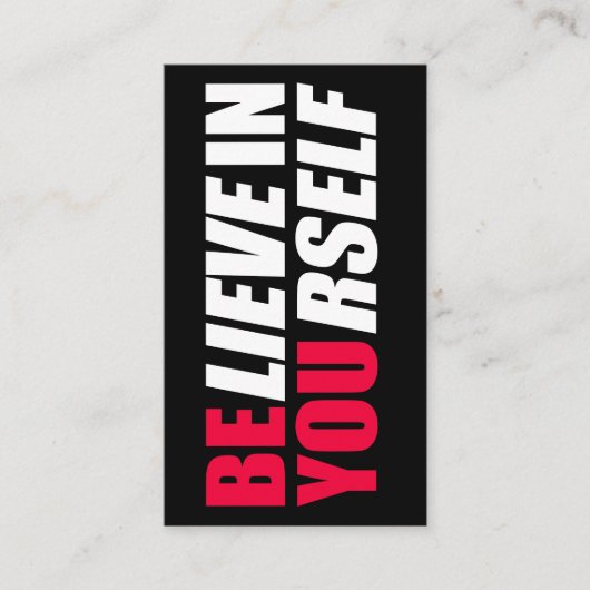 Glauben Sie an sich Visitenkarte (Vorderseite)