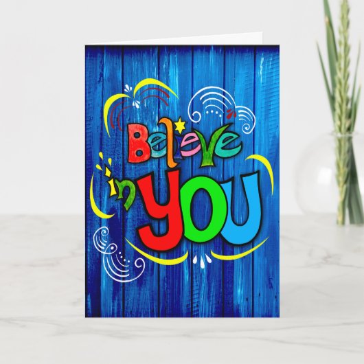 Glauben Sie an Sie Karte (Vorderseite)