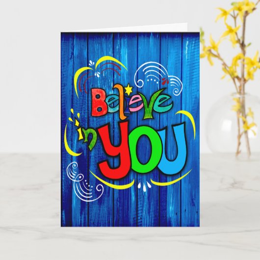 Glauben Sie an Sie Karte (Gelbe Blume)