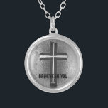 "GLAUBEN Sie AN SIE" künstlerischen christlichen Versilberte Kette<br><div class="desc">Cooler Grunge-künstlerischer christlicher Querentwurf mit Text "GLAUBEN AN SIE". Copyright 2014-Present | ©riverme* | alle Rechte vorbehalten</div>