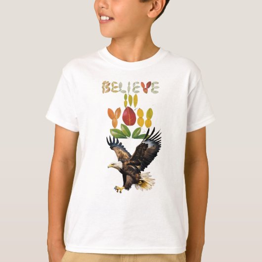 Glauben Sie an Sie" Majestic Eagle Design T-Shirt (Vorderseite)