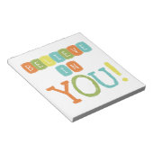 Glauben Sie an Sie Notizblock (angewinkelt)