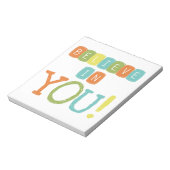 Glauben Sie an Sie Notizblock (Rotiert)