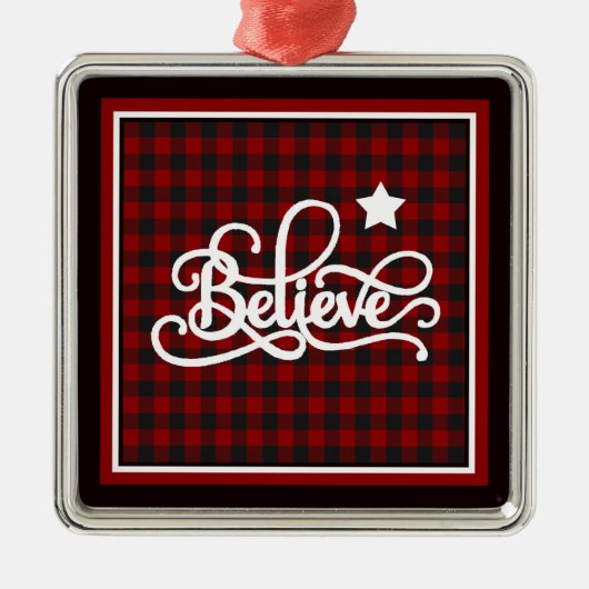 Glauben Sie an Sternmetallschmuck Ornament Aus Metall (Vorne)